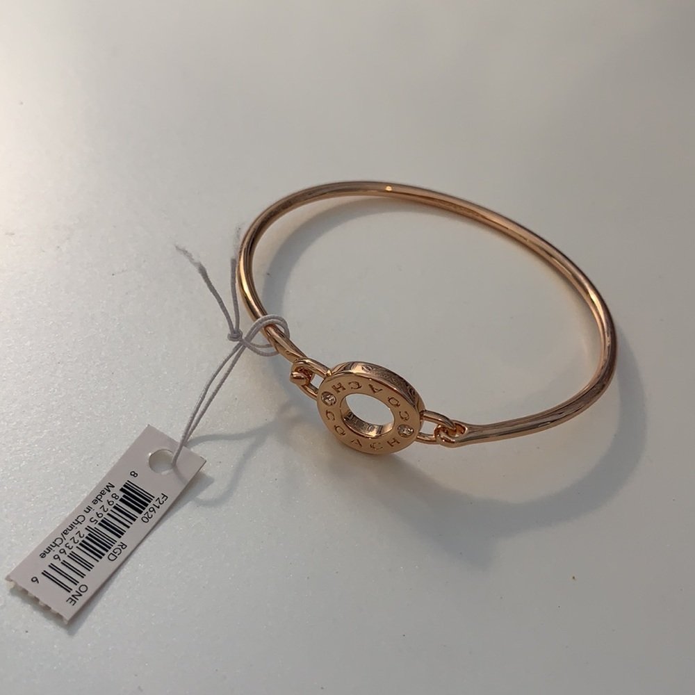 Rose gold Coach bracelet